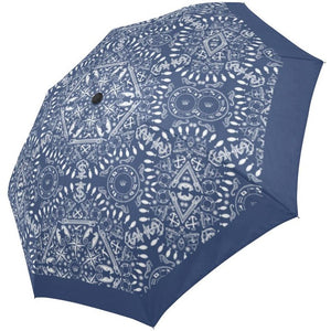 Border Printed Auto Foldable Umbrella