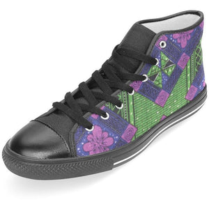 African Inspired Printed High-Top Women's Classic Canvas Sneakers