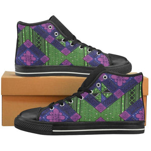 African Inspired Printed High-Top Women's Classic Canvas Sneakers